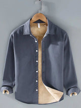 Men's Plus Size Button Up Long Sleeve Shirt - Trendsi - Flyclothing LLC
