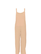 Full Size Casual Wide Leg Textured Overalls Plus Size - Trendsi - Flyclothing LLC