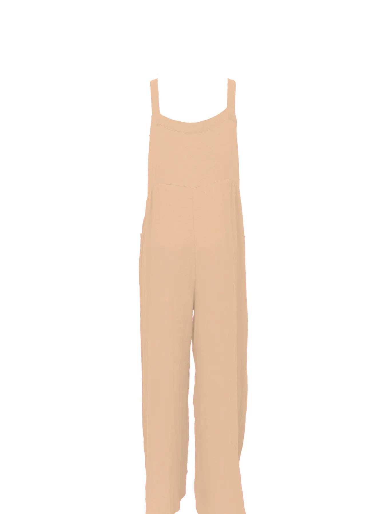 Full Size Casual Wide Leg Textured Overalls Plus Size - Trendsi - Flyclothing LLC