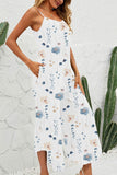 Printed Scoop Neck Wide Leg Jumpsuit - Trendsi