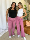 RFM Full Size High Rise Garment Dye Wide Leg  Jeans - Trendsi