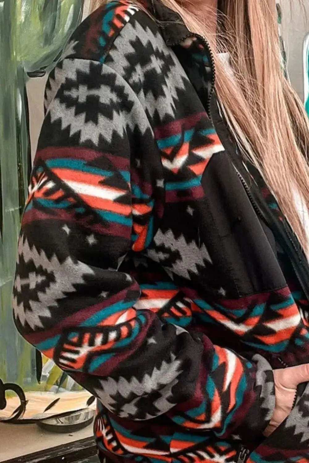 Zip Up Long Sleeve Jacket - Trendsi - Flyclothing LLC