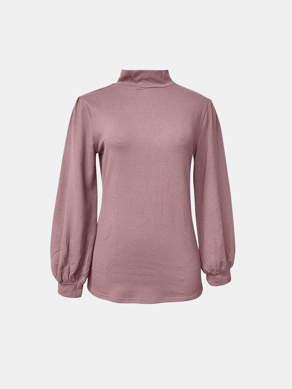 Full Size Mock Neck Long Sleeve T-Shirt - Trendsi - Flyclothing LLC