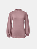 Full Size Mock Neck Long Sleeve T-Shirt - Trendsi - Flyclothing LLC