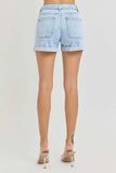 RISEN Full Size High Rise Belted Roll Up Shorts Plus Size - Trendsi - Flyclothing LLC