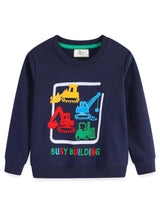 Children's Construction Vehicle Crew Neck Sweatshirt - Trendsi - Flyclothing LLC