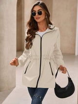 Ivy Lane Outdoor Waterproof Long Sleeve Hooded Windbreaker - Trendsi - Flyclothing LLC