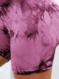 Tie-Dye High Waist Active Shorts - Trendsi - Flyclothing LLC
