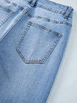 High Waist Wide Leg Washed Jeans - Trendsi - Flyclothing LLC