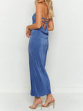 Lace-Up Back Tube Maxi Dress - Trendsi