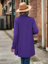 Open Front Long Sleeve Cardigan - Trendsi - Flyclothing LLC