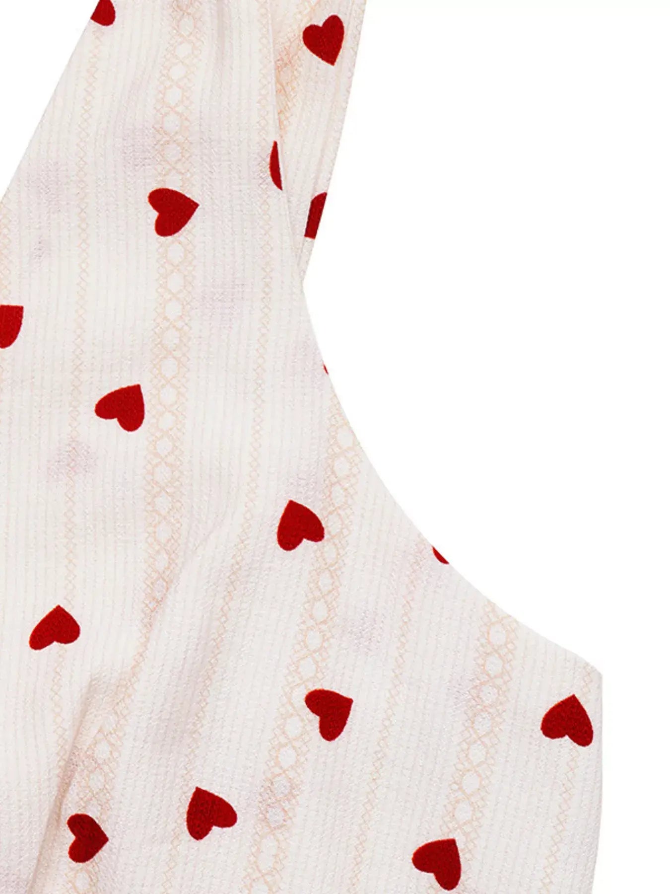 Heart Print Tie Shoulder A-Line Mini Dress - Trendsi - Flyclothing LLC