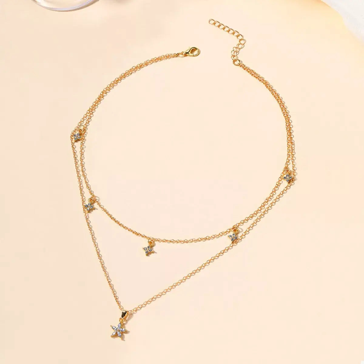 Double Layered Pendant Necklace - Trendsi - Flyclothing LLC
