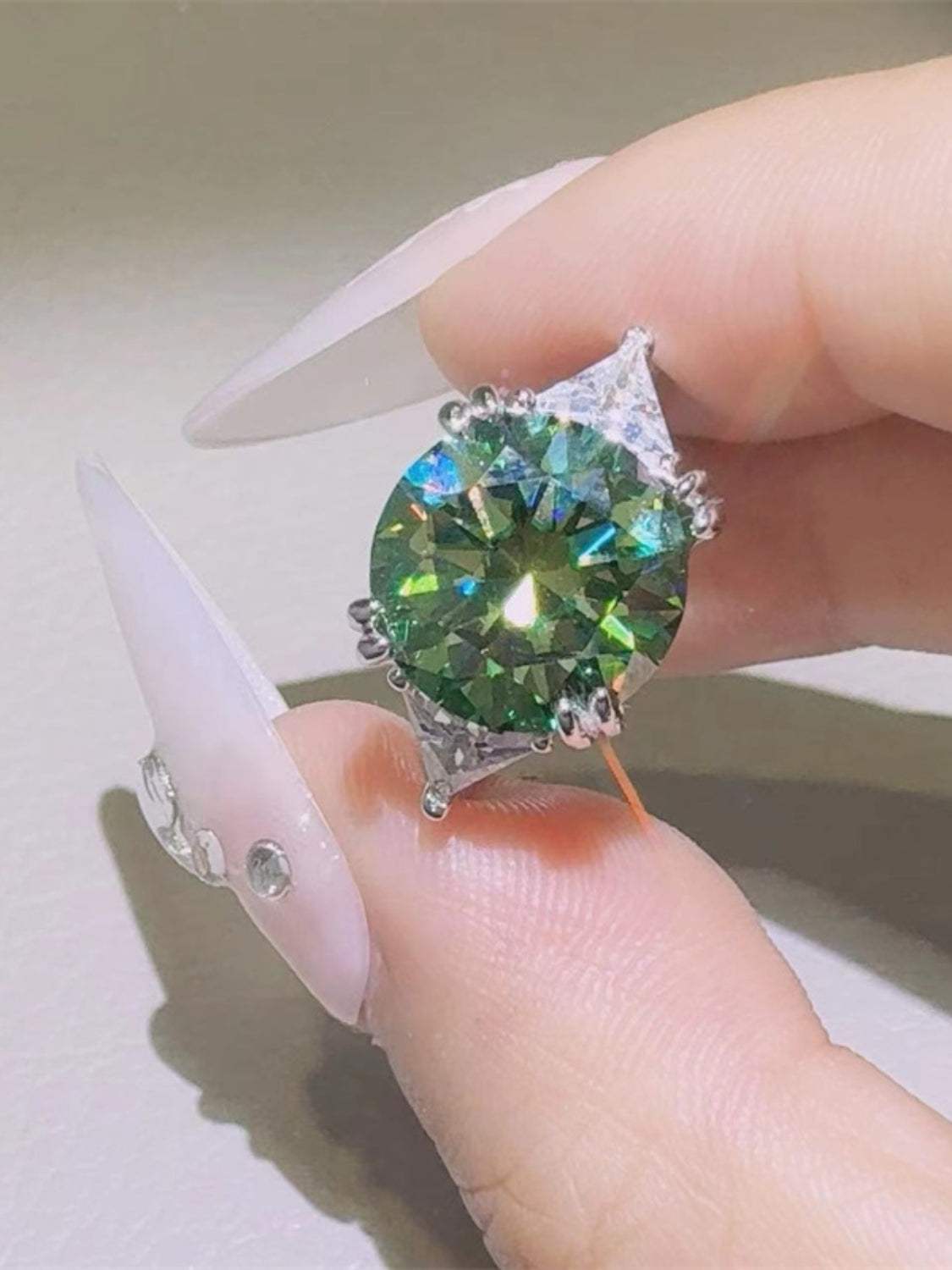5 Carat Moissanite 925 Sterling Silver Ring - Trendsi - Flyclothing LLC