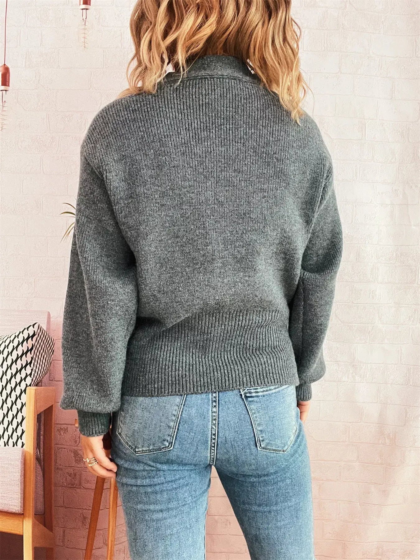 Button Up Long Sleeve Cardigan - Trendsi - Flyclothing LLC