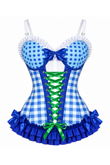 Daisy Corsets Lavish Blueberry Ruffle Sweetheart Bustier Corset - Daisy Corsets - Flyclothing LLC