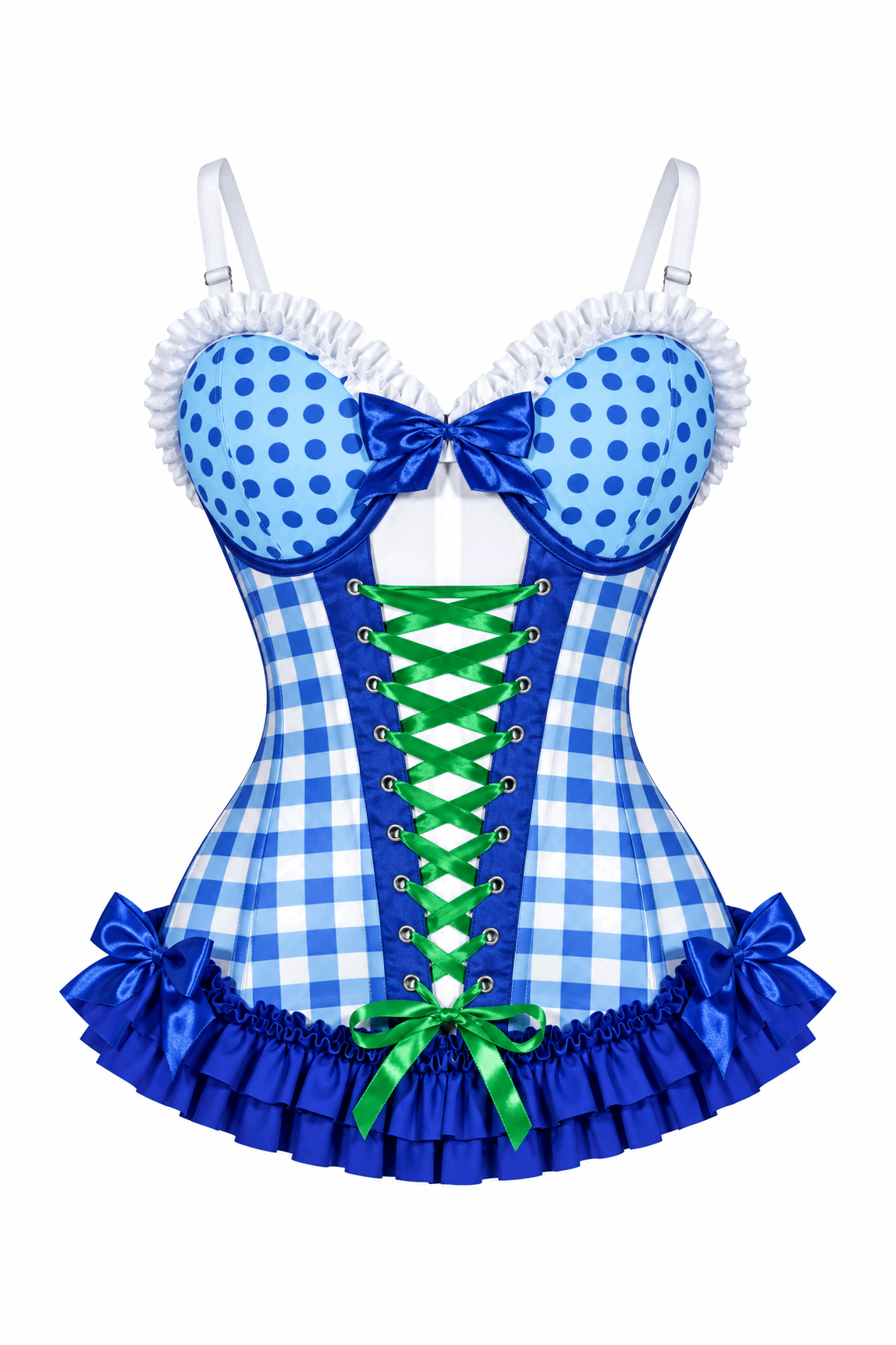 Daisy Corsets Lavish Blueberry Ruffle Sweetheart Bustier Corset - Daisy Corsets - Flyclothing LLC