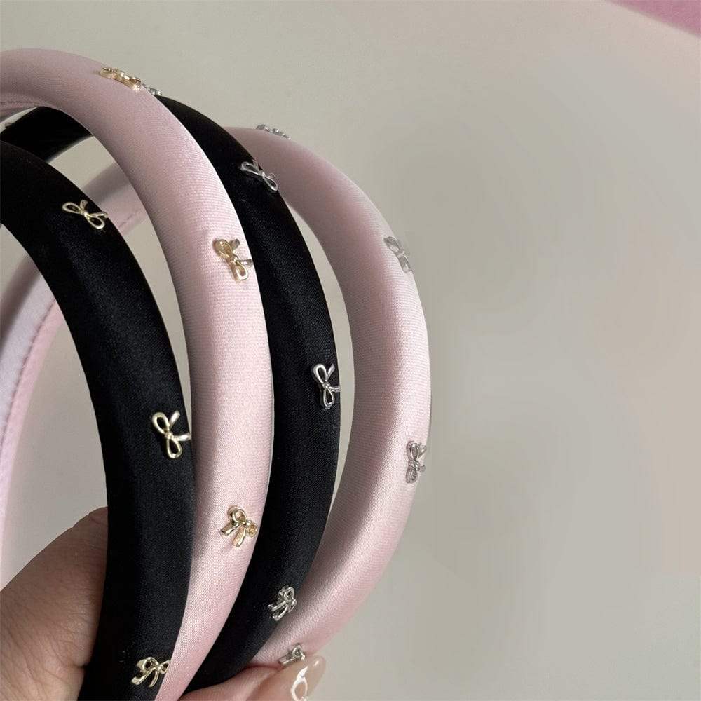 Alloy Bow Trim Headband - Trendsi - Flyclothing LLC