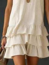 Full Size Ruffled Hem V-Neck Sleeveless Dress Plus Size - Trendsi - Flyclothing LLC