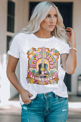 Graphic Round Neck Short Sleeve T-Shirt - Trendsi - Flyclothing LLC