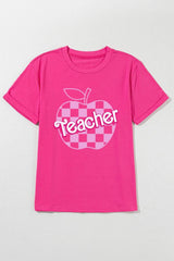 Graphic Round Neck Short Sleeve T-Shirt - Trendsi - Flyclothing LLC