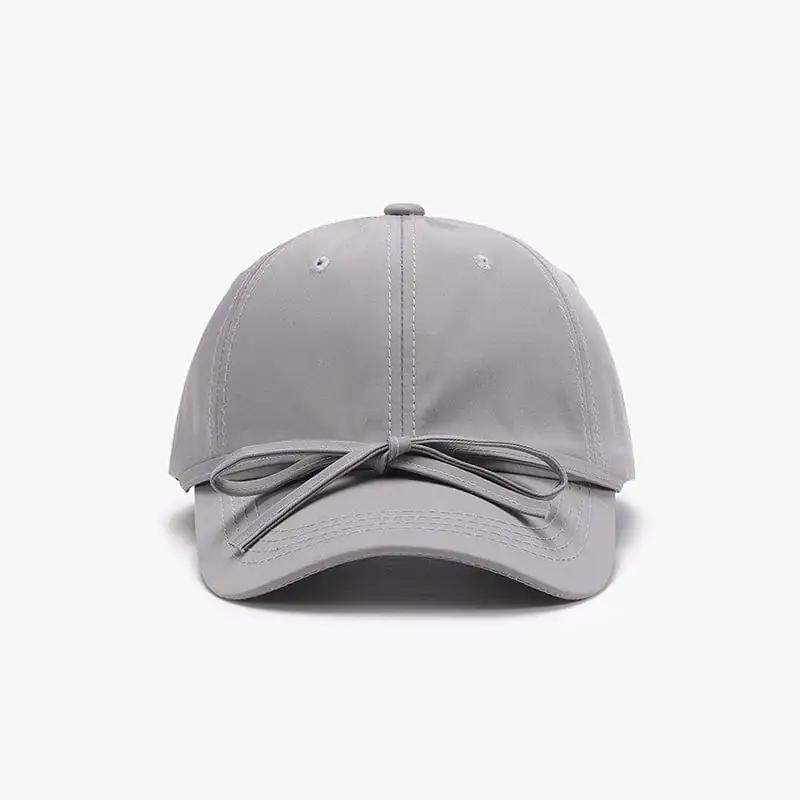 Tied Bow Cotton Baseball Cap - Trendsi