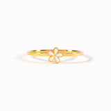 925 Sterling Silver Enamel Flower Ring - Trendsi