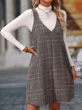 V-Neck Wide Strap Mini Dress - Trendsi