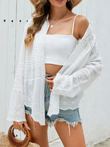 Button Down Collared Neck Long Sleeve Shirt - Trendsi - Flyclothing LLC