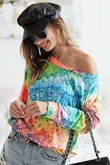BiBi Tie Dye Soft Knit Jersey T-Shirt - Trendsi - Flyclothing LLC