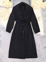 Tie Waist Midi Shirt Dress - Trendsi - Flyclothing LLC
