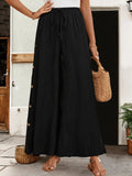 Tied Slit Wide Leg Pants - Trendsi