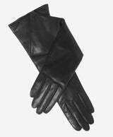 Leonora (black) - Italian 8-button length cashmere lined leather gloves - Leather Gloves Online - Flyclothing LLC
