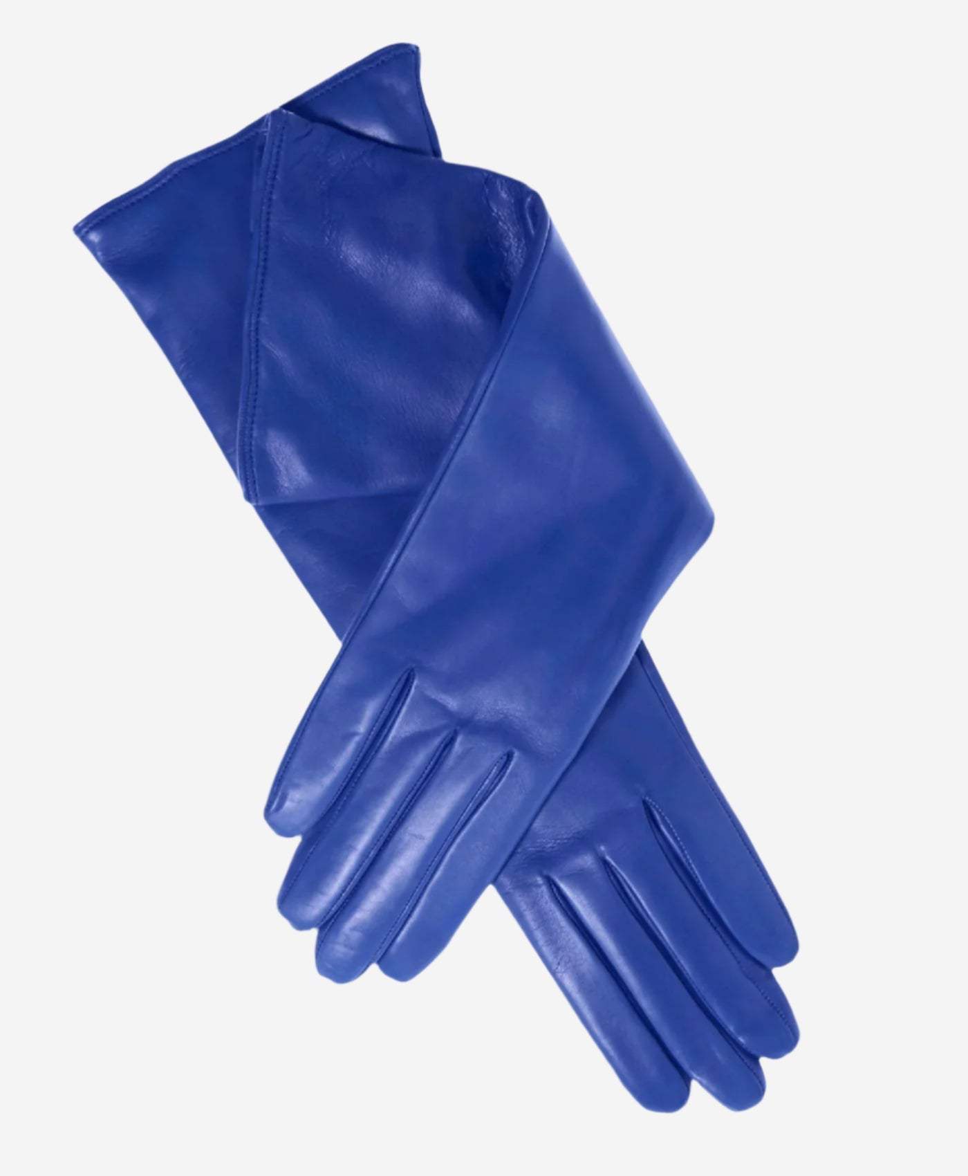 Leonora (blue) - Italian cashmere lined 6-button length leather gloves - Leather Gloves Online - Flyclothing LLC
