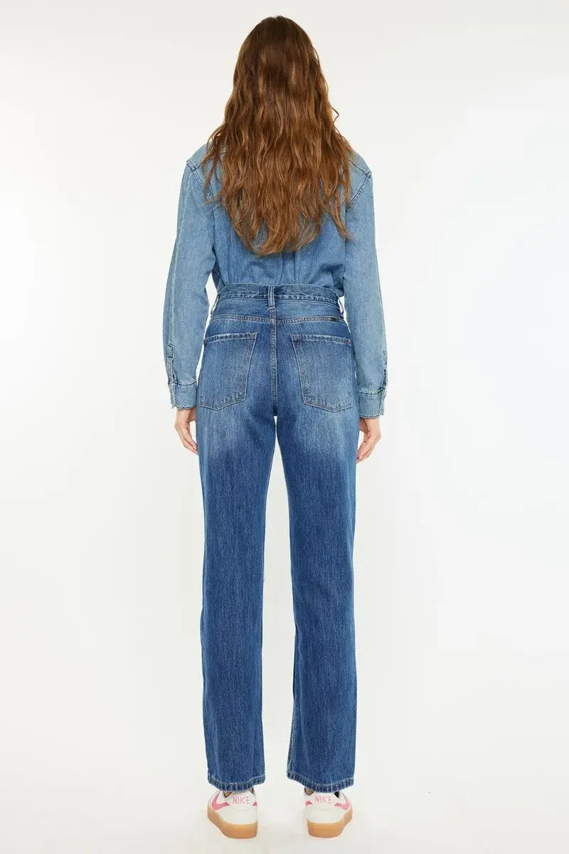 Kancan Ultra High Rise 90's Boyfriend Jeans - Trendsi - Flyclothing LLC