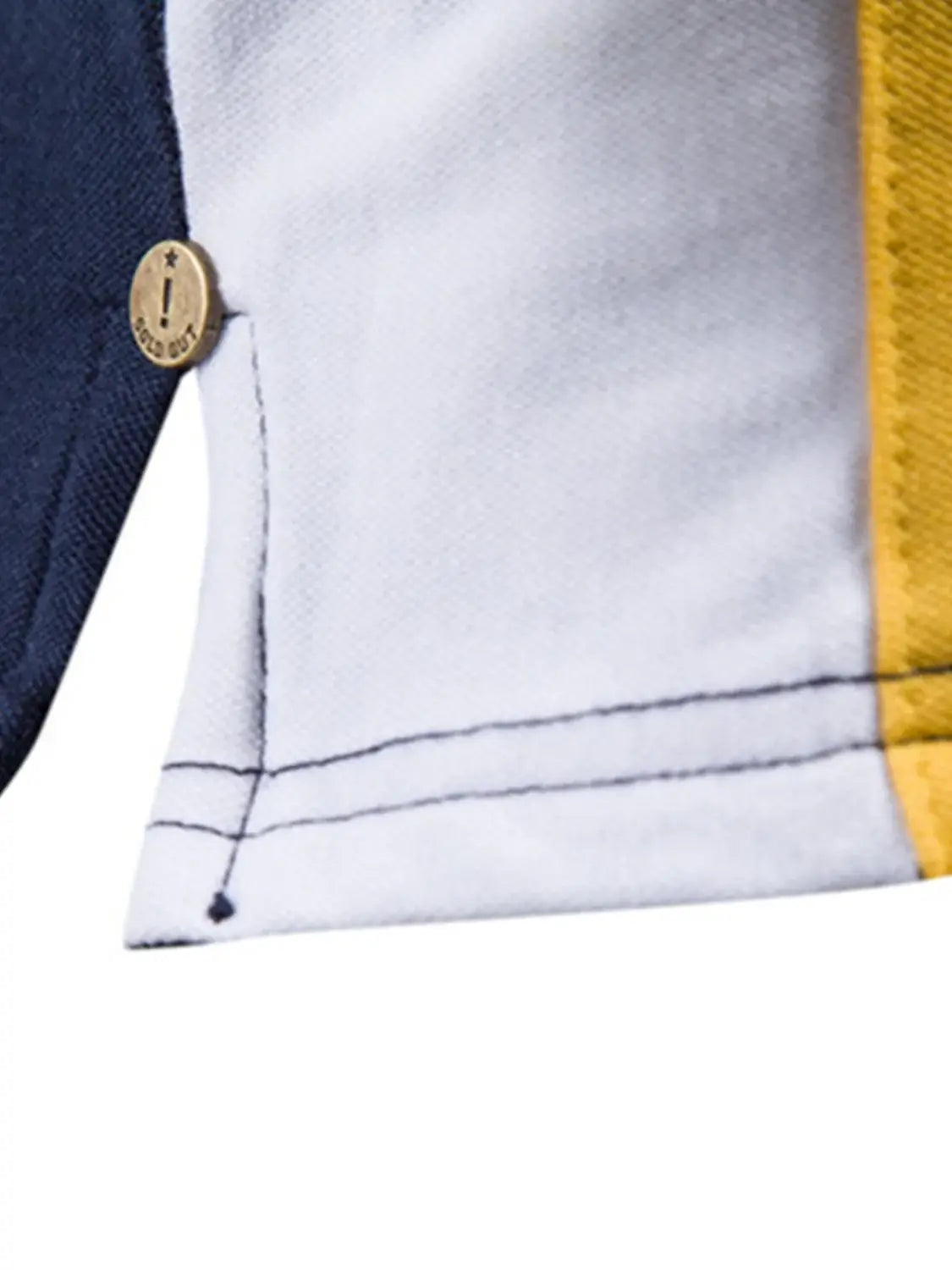 Men's Embroidered Collared Neck Striped Contrast Polo - Trendsi - Flyclothing LLC