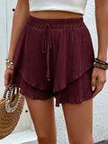 Tied Layered High Waist Shorts - Trendsi - Flyclothing LLC