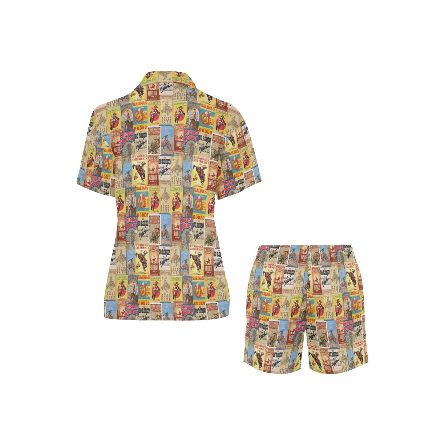 Baha Ranch Vintage Rodeo Poster Women's Western Pajama Set
