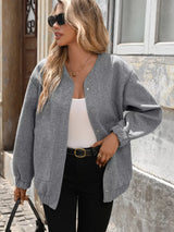 Snap Down Dropped Shoulder Jacket - Trendsi - Flyclothing LLC