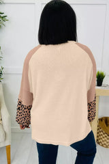 Leopard Star Patchwork Round Neck Sweatshirt - Trendsi - Flyclothing LLC