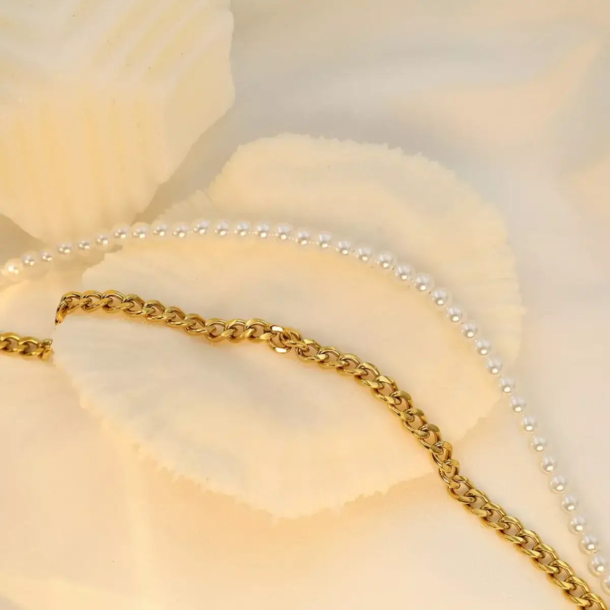 18K Gold-Plated Pearl Toggle Necklace - Trendsi - Flyclothing LLC