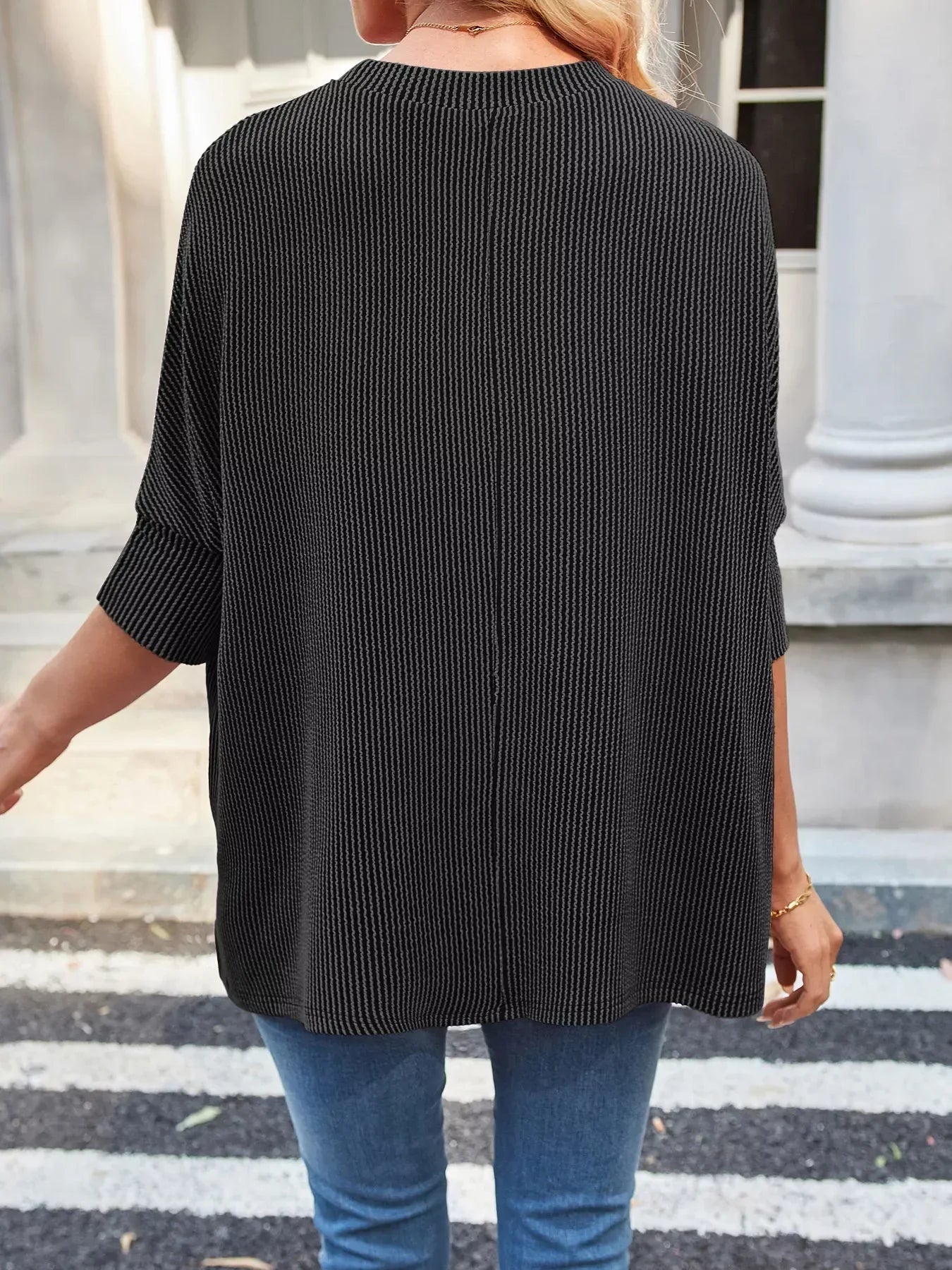 Relaxed Fit Half Sleeve T-Shirt - Trendsi - Flyclothing LLC