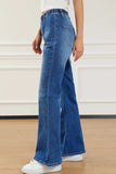 Elastic Waist Bootcut Jeans with Pockets - Trendsi - Flyclothing LLC