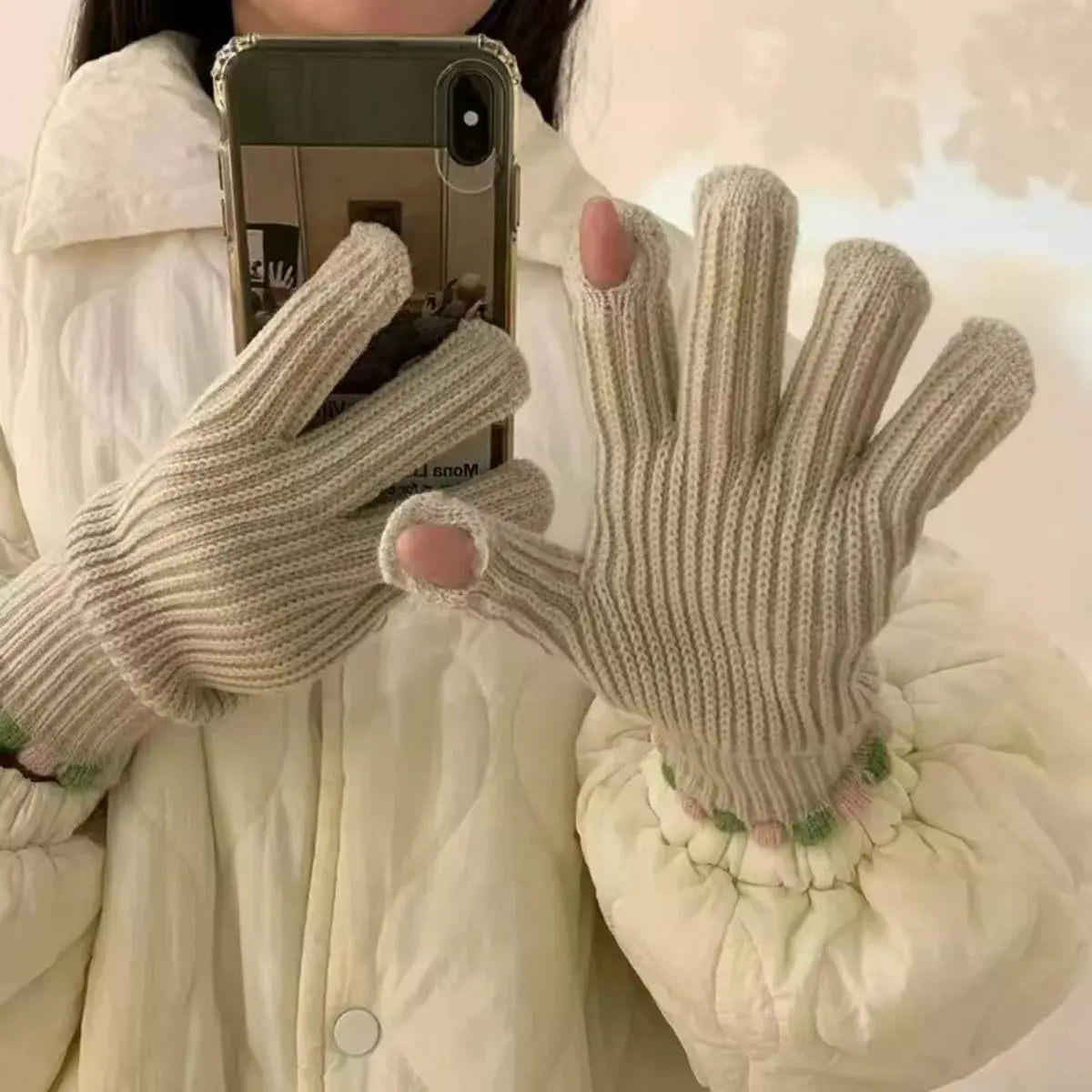 Lightweight Knitted Gloves - Trendsi - Flyclothing LLC