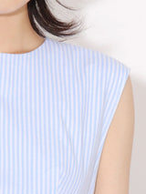 Backless Sleeveless Striped Mini Dress - Trendsi - Flyclothing LLC