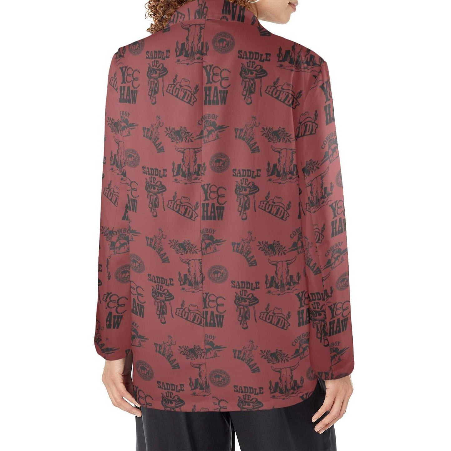 Baha Ranch Burgandy Cowboy Women's Western Blazer - Baha Ranch Western Wear - Flyclothing LLC