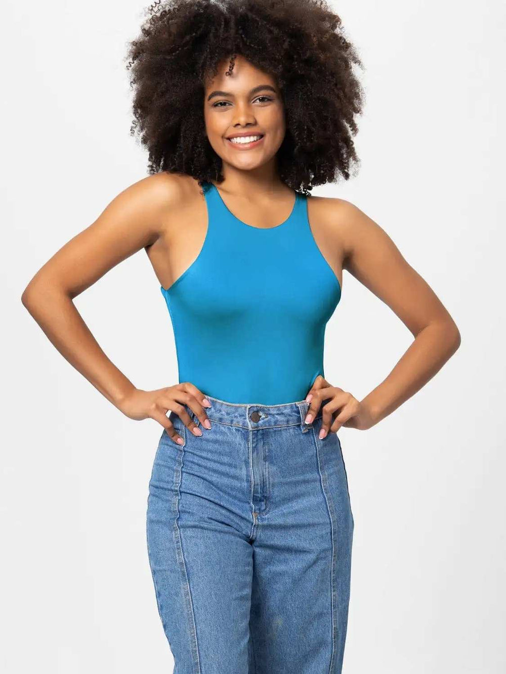 Full Size Round Neck Wide Strap Bodysuit - Trendsi - Flyclothing LLC