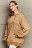 Full Size Long Sleeve Dropped Shoulder Hoodie - Trendsi