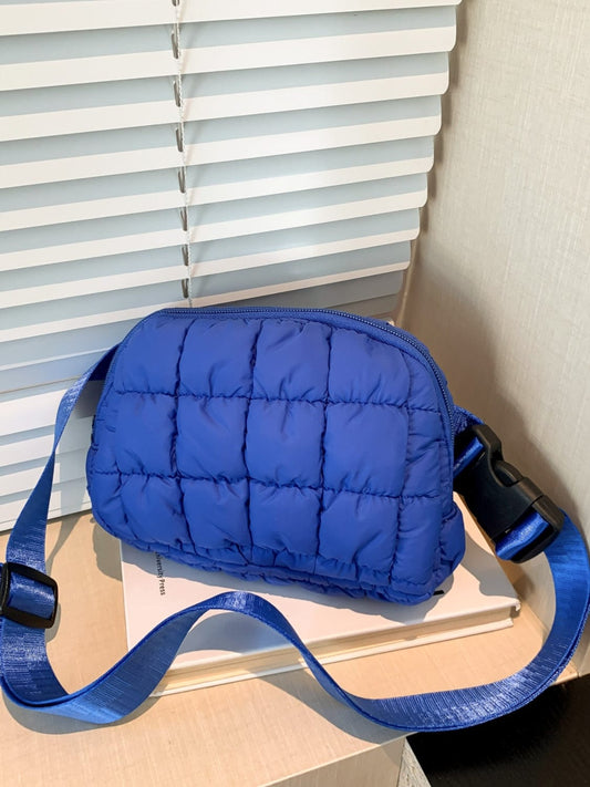 Bubble Texture Adjustable Strap Crossbody Bag - Trendsi