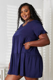 Mandy V-Neck Flounce Sleeve Tiered Dress - Trendsi